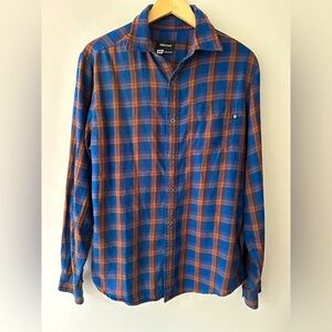 Marmot | Men's L | Blue Plaid Flannel Shirt